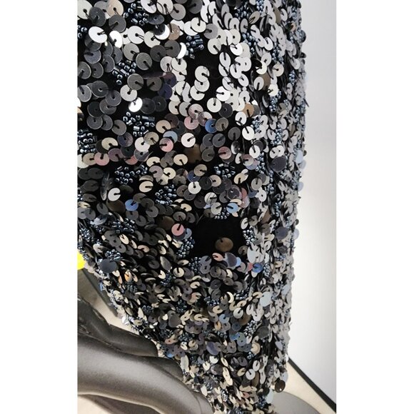 Free People NWT Sequin Strapless Studded Dress Faux Leather Detail 4 - Picture 10 of 10